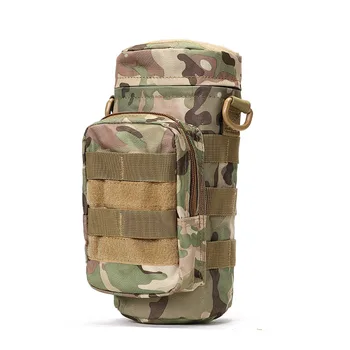 

Water Bottle Bag Tactical Military Molle System Kettle Pouch Holder Waist Shoulder Bag for Army Fans Climbing Camping Hiking Bag