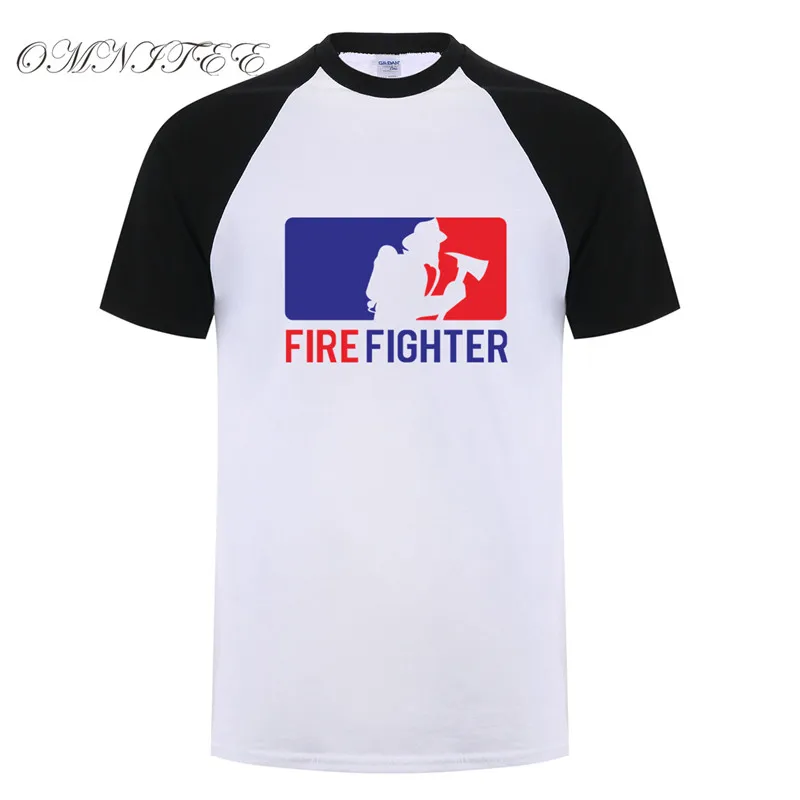 Мужская футболка с короткими рукавами летняя хлопковая Футболка пожарным Camisetas