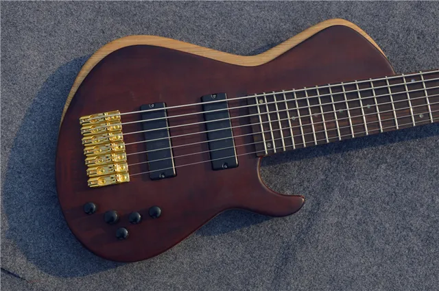 Cheap Classic Edition 7 Strings Electric Guitar Bass Fodera Flame Maple Top Chinese Ash Body from China