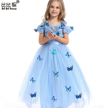 

Girl Dresses Cinderella Dress Costume Princess Party Dresses Girls Christmas Clothes Fresh Butterfly Dress For Teenagers