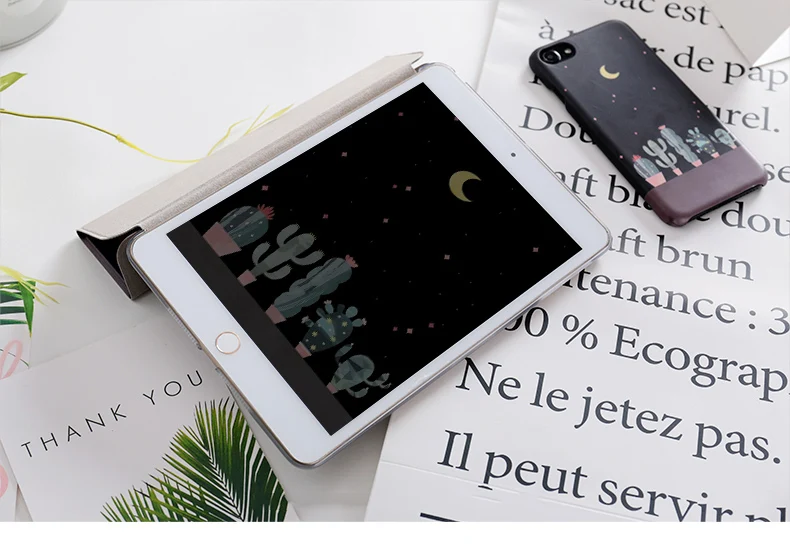 Moon кактус Чехол-книжка на магнитной застежке Чехол для ipad Pro air 10,5 11 12,9 9,7 мини-платье на возраст 2, 3, 4, 5, планшетный чехол Крышка для ipad 9,7 6th