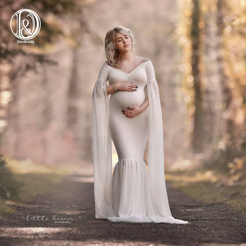 Длинный рукав платье для беременных фотосессия Мягкое хлопковое платье макси для беременных сексуальное платье для беременных