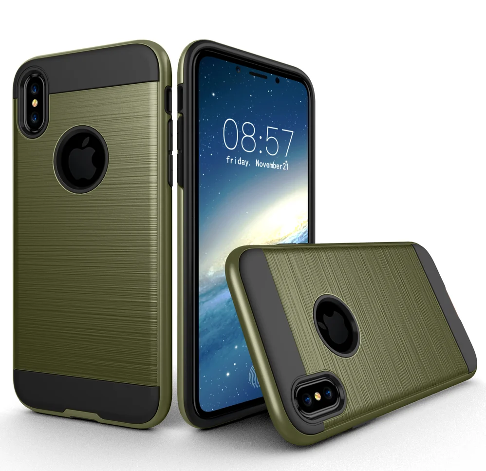 Чехол для IPhoneX 10 i5 6 i6S i7 i8 Coque углеродного волокна Burshes Тонкий чехол IPhone5SE i6Plus i6SPlus