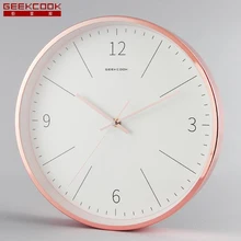 Round Metal font b Wall b font font b Clocks b font Silent Non Ticking Quartz