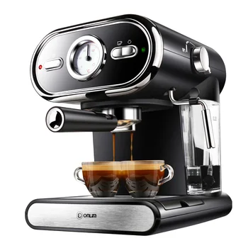 

Coffee Maker High Pressure/Double Electric Espresso Temperature Control Cappuccino Latte Mocha Milk Frother Maker 1000W/1L/20Bar