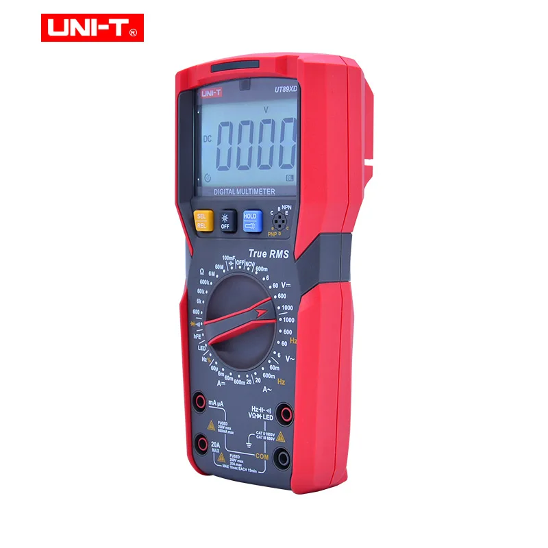Goede UNI T UT89XD TRMS digital multimeter tester ac dc Voltmeter Ampèremeter Capaciteit Frequentie Resistance tester met LED testen