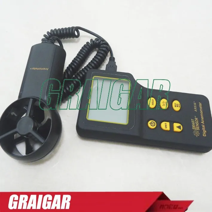 

Smart Sensor Electronic Anemometer Air Flow Speed AR836+