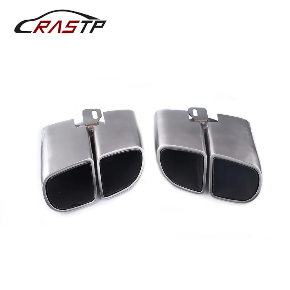 1 Pair Brush Exhaust Pipe Tip Dual Outlet Tail Pipe Muffler Tip Stainless Steel for Porsche Panamera 2014 RS-CR2024 1 Pair Brush Exhaust Pipe Tip Dual Outlet Tail Pipe Muffler Tip Stainless Steel for Porsche Panamera 2014 RS-CR2024