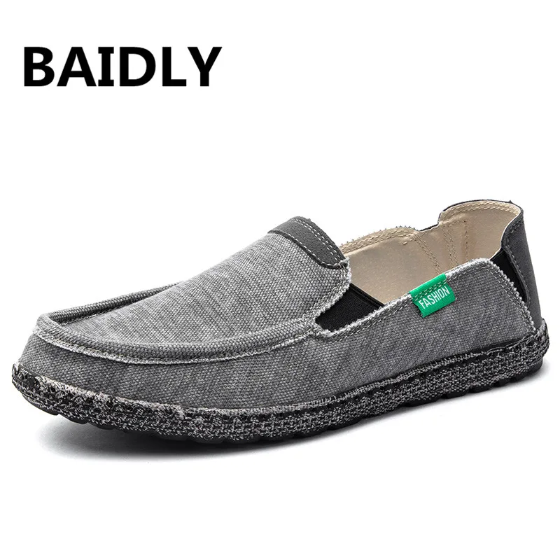 Big Size Spring/autumn Mens Shoes Casual Breathable Fashion Canvas Men Sneakers Slip on Loafers Boat | Обувь