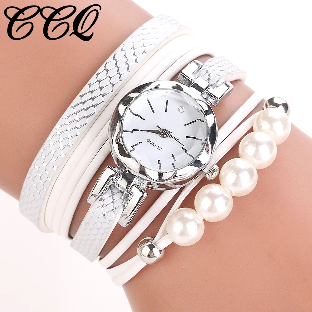 

Watch Ladies Women Fashion Casual Analog Quartz Women Rhinestone Pearl Bracelet Watch Girl watches female clock reloj mujer 40y