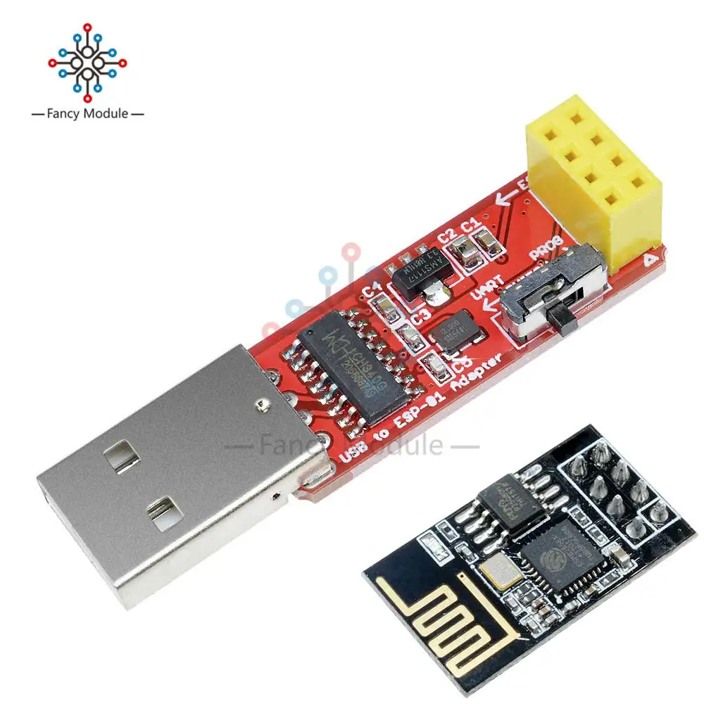 CH340 USB к ESP8266 серийный ESP-01 ESP-01S адаптер беспроводной Wi-Fi плата разработки ESP01 ESP01S программист адаптер модуль - Цвет: Addpter with ESP-01S