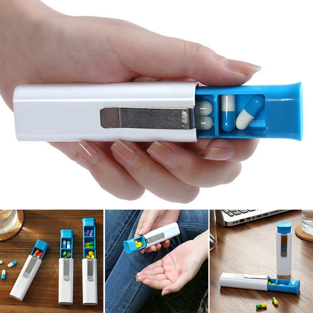 

3 Grid Medicine Drug Pill Box Case Splitters Storage Organizer Convenient Travel Portable Plastic Boxes for Medicines Pillbox
