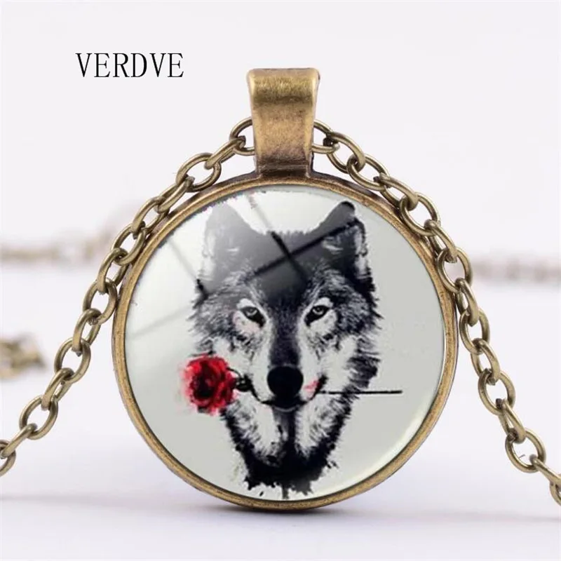 2018 NEW 3 / Color Jewelry Fashion Crystal Necklace Time Wolf Totem Pendant Necklace Men's Necklace 2018 NEW 3 / Color Jewelry Fashion Crystal Necklace Time Wolf Totem Pendant Necklace Men's Necklace
