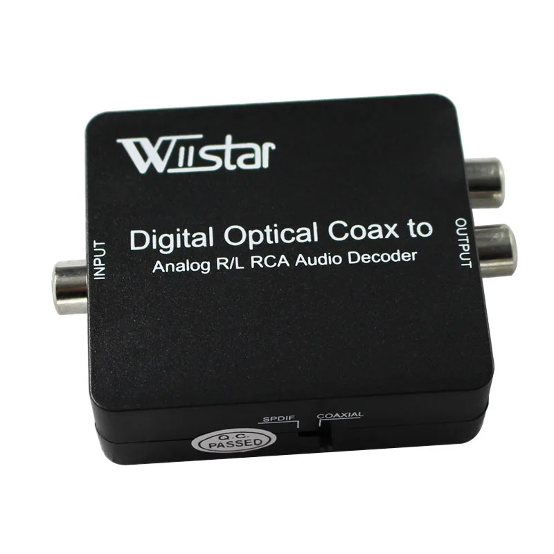 Wiistar Spedizione Gratuita Dts/Ac3 Decoder Digitale Ad Analogico L/R Audio Decoder E Convertitore Con 3.5Mm Audio Martinetti Con Cavo Ottico