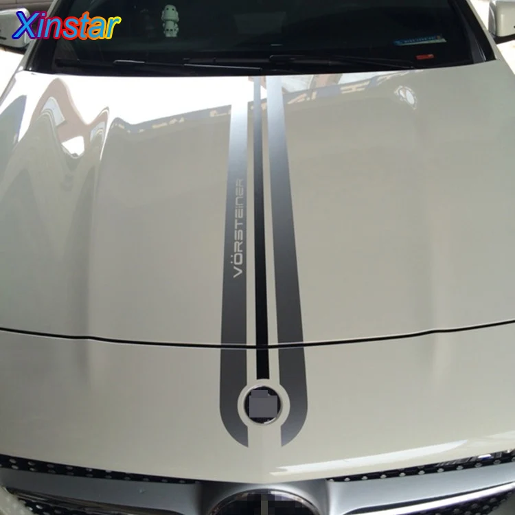 Наклейка на капот автомобиля KK и наклейка заднюю панель для Mercedes Benz AMG w117 cla45 w205 c63