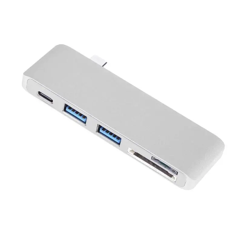 

5 in 1 USB-C USB Type-C Hub OTG Multi USB-C Splitter+Micro USB Power Port for Macbook Air Pro for MicroSD/TF / SD / MMC Card