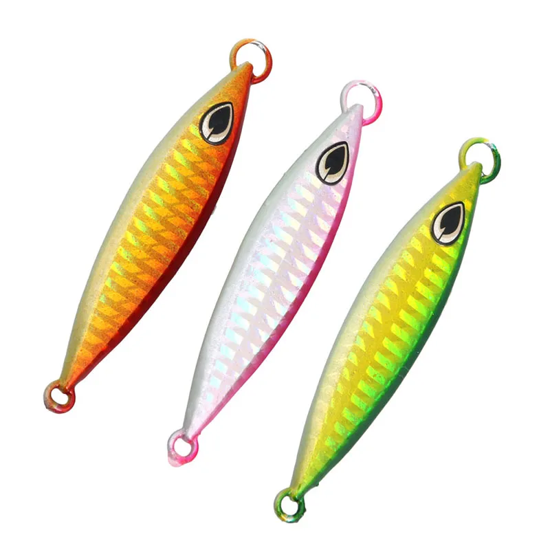 

1PC Metal Laser Jigs Fishing Lures Bait No Hook Lead Jig Fishing Tackle 3''/30g