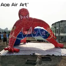 6m L гигантская надувная мультяшная модель человека-паука, выдающаяся декоративная мультяшная копия Человека-паука для продвижения и веселых игр