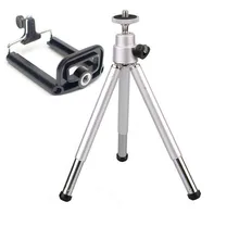 Mini Tripod Professional Flexible Tripod Camera Stand Bracket Tripe Monopod Cellphone Holder Clip For Iphone Samsung
