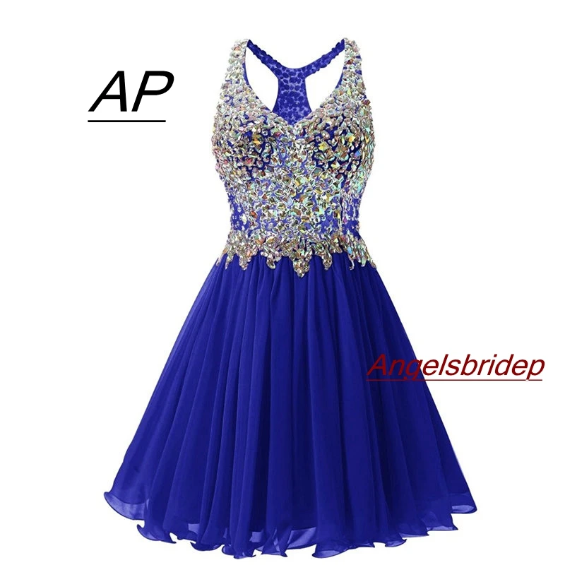 V-neck-Short-Prom-Dresses-2018-Cheap-Plus-Size-Crystal-Beaded-Chiffon-A-line-Party-Homecoming (3)