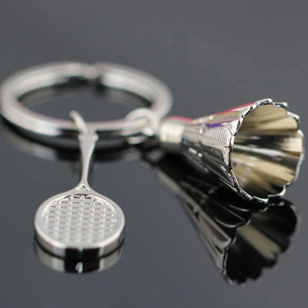 

Creative Gifts Accessories Badminton And Racket Key Chain Shuttlecock & Badminton Racket Keychain Key Ring