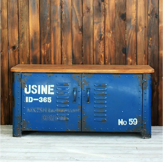 American Country Antique Lockers Retro Furniture Wrought Iron Wood American Country Antique Lockers Retro Furniture Wrought Iron Wood Home Tv Cabinet To Do The
