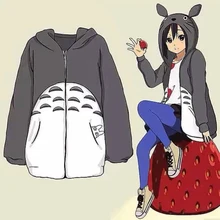 Cosplay Chaqueta Con Capucha Hombres Mujeres Anime Mi Vecino Totoro Niñas Lindo Sudadera Con Capucha Capa de Abrigo