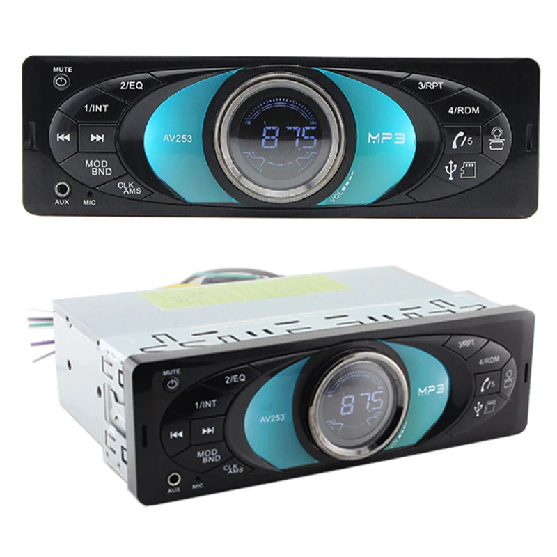 USB TF AUX FM громкой связи Автомагнитола 1 DIN Авторадио MP3 Авто Bluetooth музыкальный плеер Мультимедиа Поддержка Bluetooth