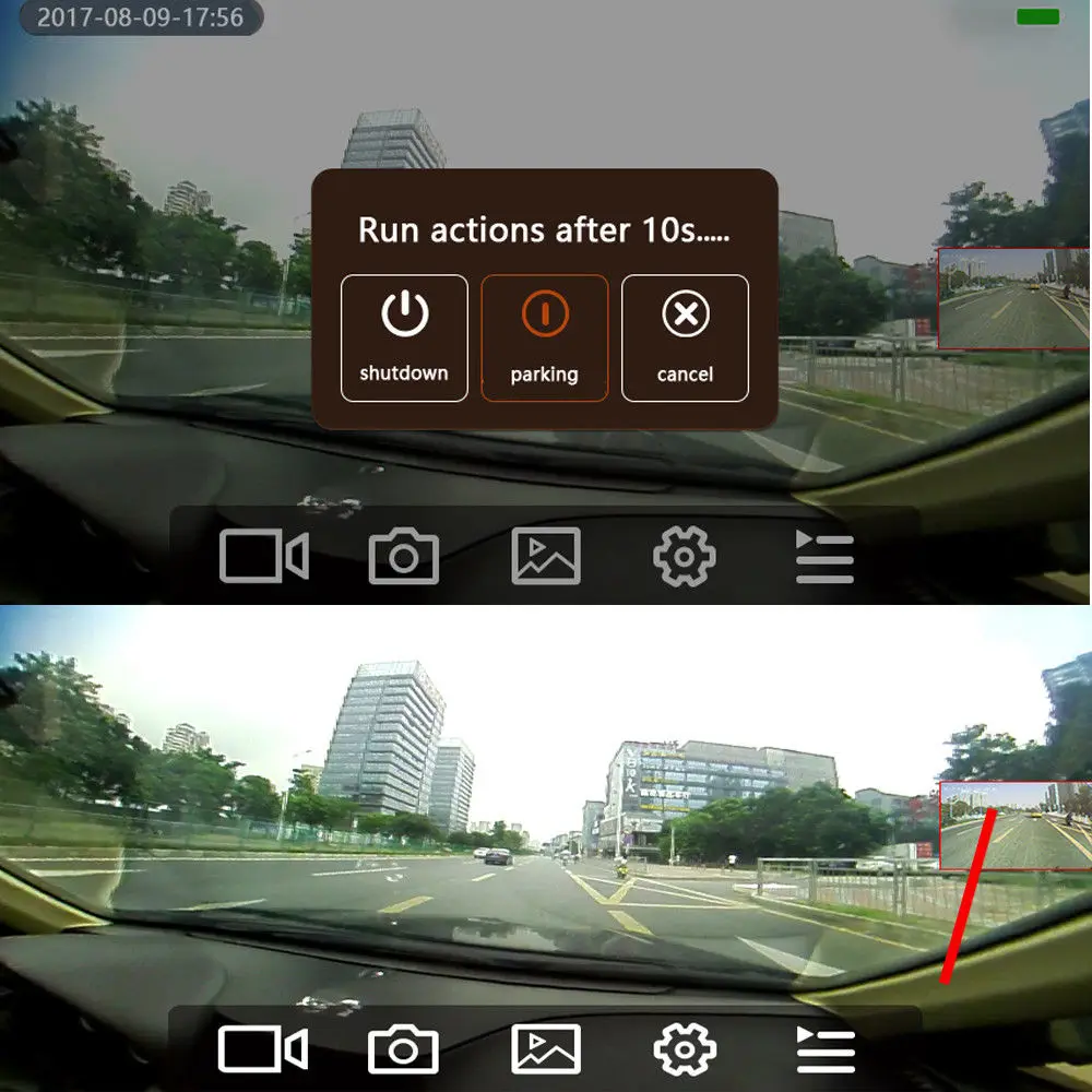 Автомобильный видеорегистратор AMPrime 360 градусов с двумя объективами ...