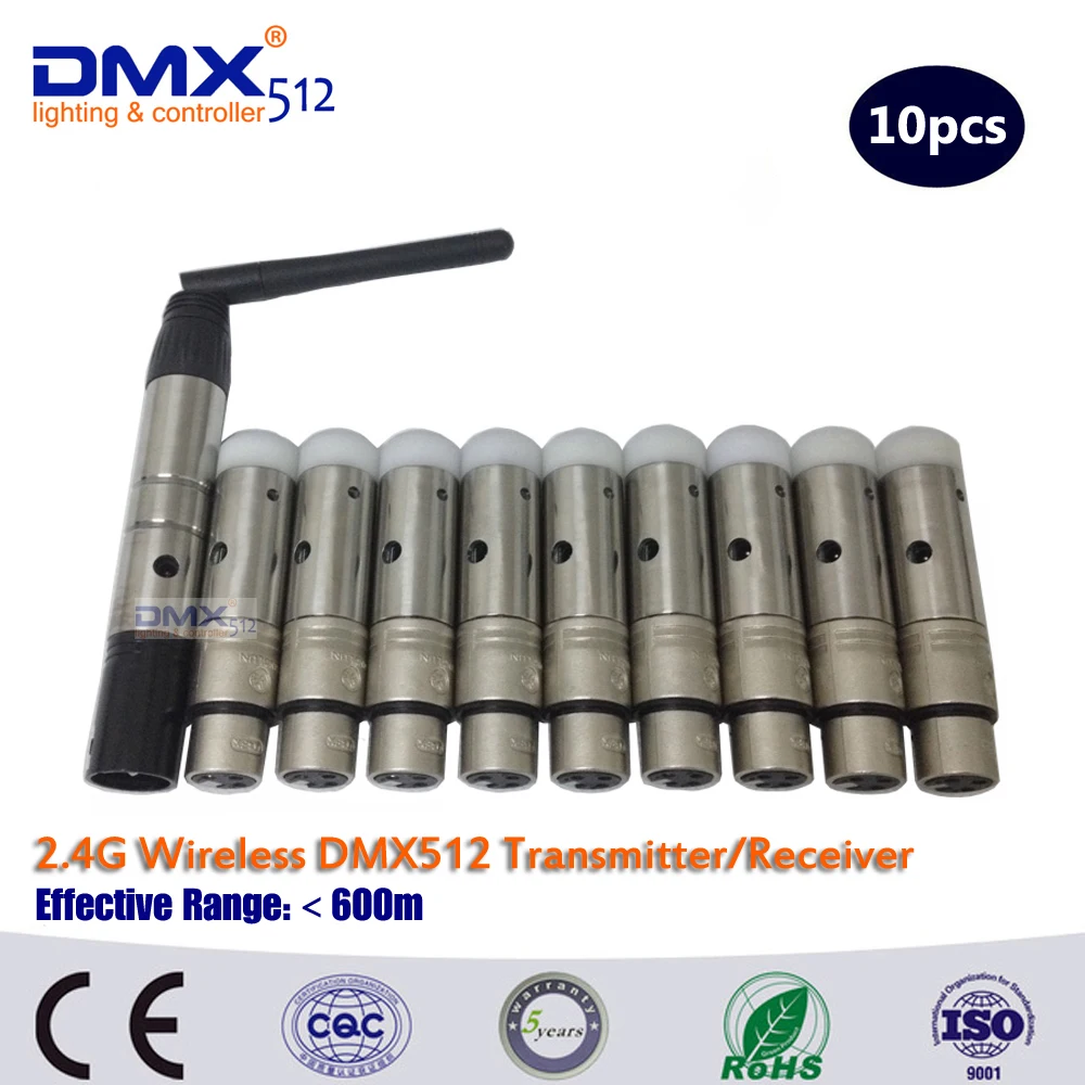 

DHL Free Shipping 10PCS wireless dmx signal dj receiver transmitter