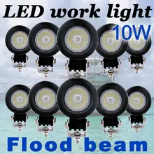 Tkeapl THTMH 10x10 Вт круглый светодиодный рабочий свет бар прожектор 800лм противотуманная фара заднего хода 4WD лампа 12 В 24 В для грузовика автомобиля автобуса велосипеда