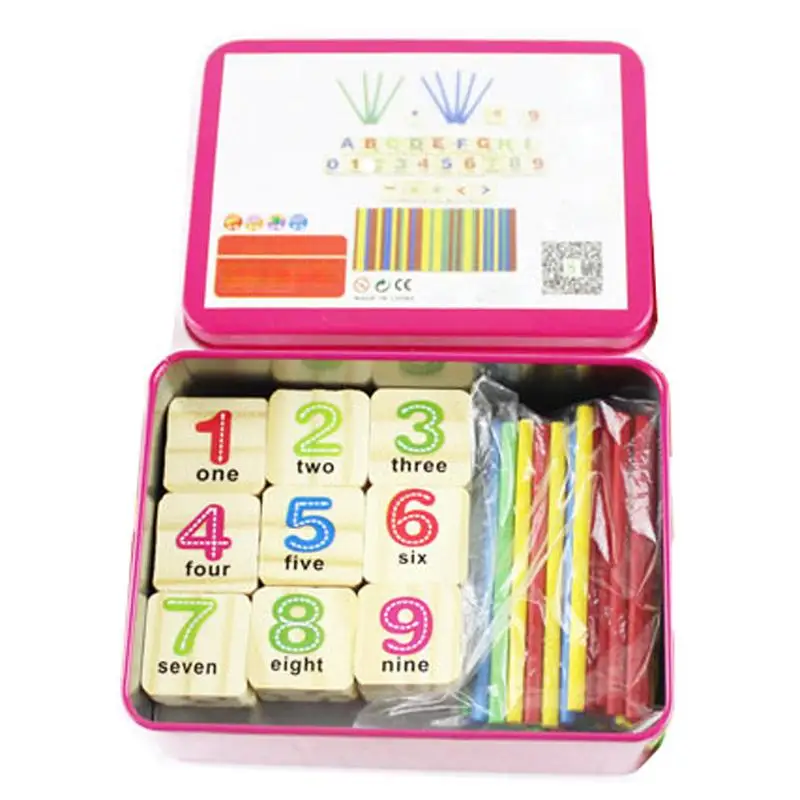 

Kids Early Educational Toy Wooden Mathematics Puzzle Children Numbers Counting Sticks Toy Math Calculate Game Counting Materials