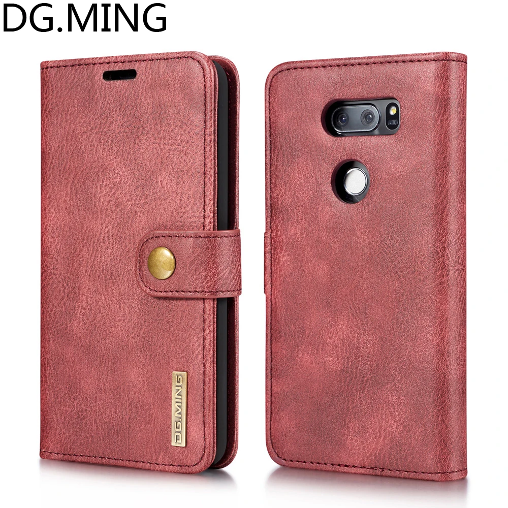 

DG.MING Retro Phone Bags Case for LG V30 V30+ Cover H930 H933 H931 H932 VS996 US998 PU Leather Case With Card Pocket Housing