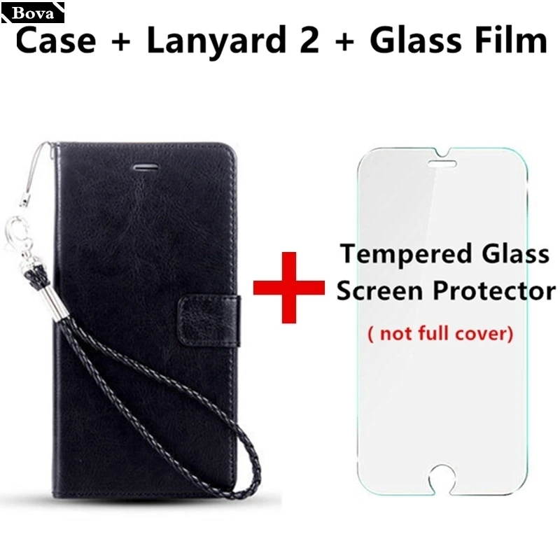 Black Lanyard2 Film Держатель для карт, чехол для Meizu Note 9, 6,2 дюймов, из искусственной кожи чехол, защитный чехол, ретро Чехол, кошелек, флип-чехол - Цвет: Black Lanyard2 Film