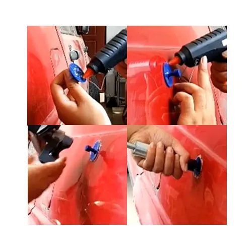 Paintless Dent Repair T-handle Dent Puller PDR Glue Puller Grip T-Puller with 5pcs Plastic Tabs for - Dent Repair Tool