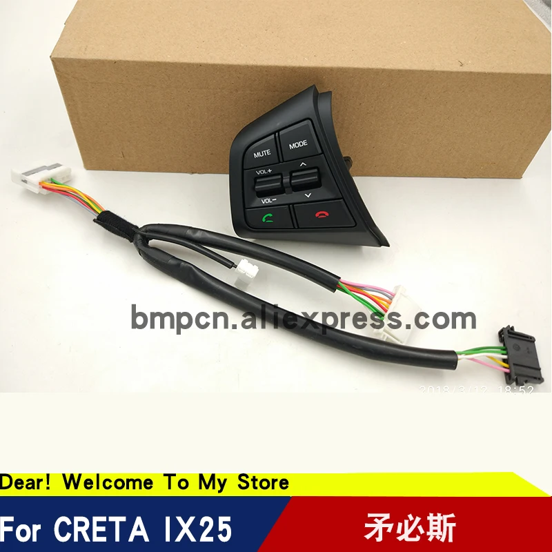 Рулевое колесо для Hyundai ix25 creta 2 0 1 6 кнопки Bluetooth телефон круиз контроль кнопка