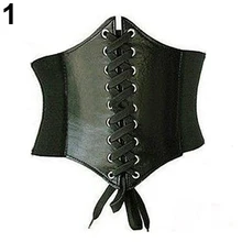Sexy Vintage Cinto Largo De Couro Falso Ata Acima Da Cintura Shapewear Corset Corpo Shaper