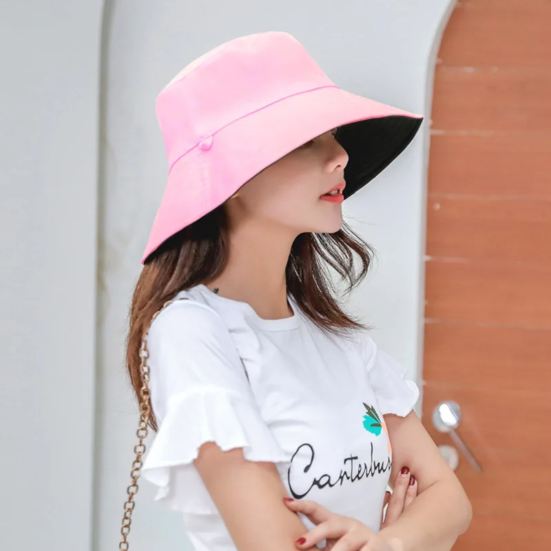 2019 модная леопардовая клетчатая однотонная Двусторонняя женская панама Спортивная хлопковая шляпа рыбака летняя шляпа для путешествия