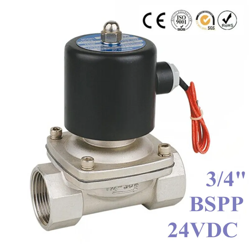 3/4&quot BSPP Stainless Steel 304 Normally Closed Electric Solenoid Valve 24V DC | Обустройство дома