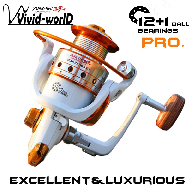 

Brand Especial No gap Fishing reel Metal handle Aluminum Spool Super durable 13 BB High speed Spinning reel Saltwater