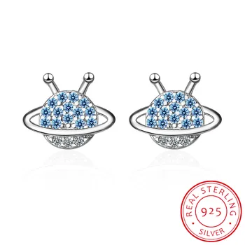 

Girl Power 100% 925 Sterling Silver Venus Star Planet Stone Earrings Tiny Stud Earrings For Women Sterling-silver-jewelry