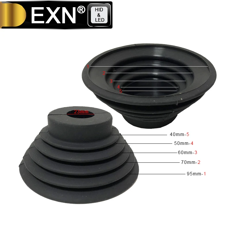 

Car Light Dust Cover Good Quality Silicone Headlight Bulb Dust Cover For LED Headlight Installation Water-proof Cover 95mm 70mm