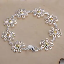 H069 925 Нежный! серебряный браслет 925 нежные серебряные ювелирные изделия браслет с хризантемами/adpaiuwa avvajnca
