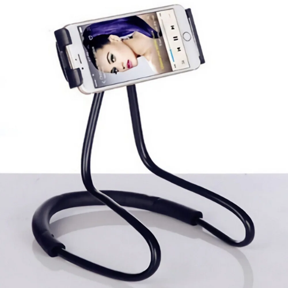 Koop Draagbare Auto Organizer Lui Opknoping Nek Telefoon Stands Ketting Mobiel Ondersteuning Beugel voor Samsung Universele Houder voor iphone