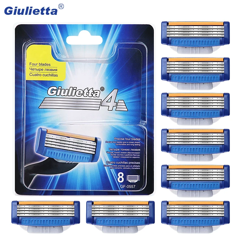 

8pcs/lot quality men's shaver Blade 4-layer shaverBlade compatible with Gillettee Mach4 model