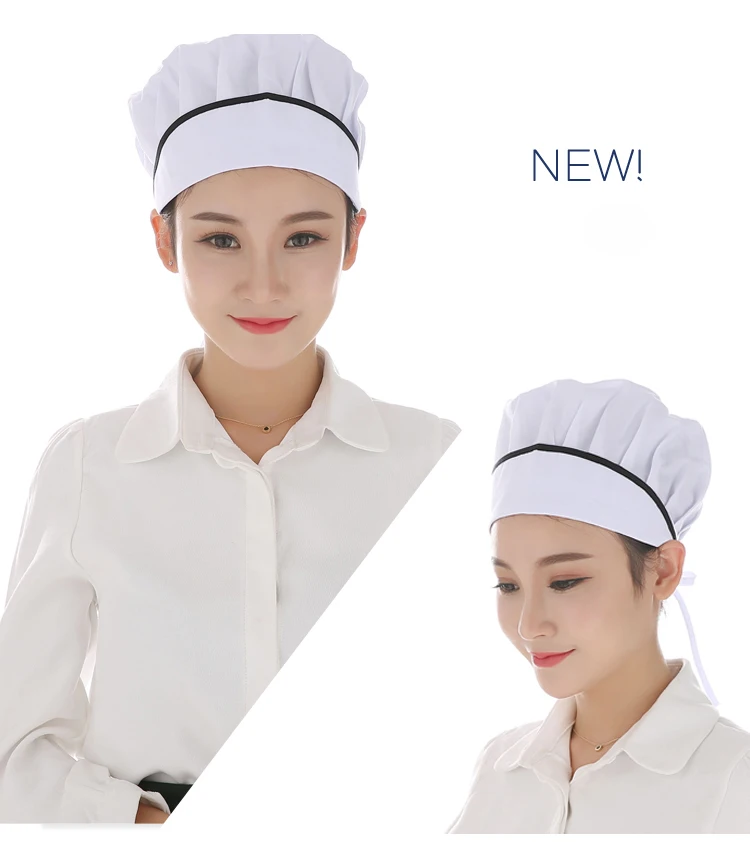 Chef Hat Female Kitchen Sanitation Cap Canteen Restaurant Food Bakery Baking Ventilation hat hotel uniform chefs hat