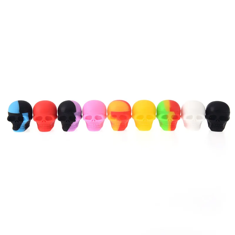 

Skull Style Silicone Wax Concentrate Oil Container Jar For Bho Slick Butane Hash Dab Silicon Wax Jar Recipiente De Silicona 3ml