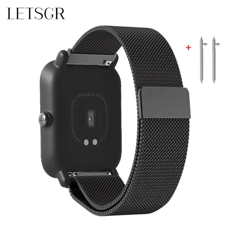 LETSGR Milanese Magnetic Strap for Xiaomi Amazfit Bip