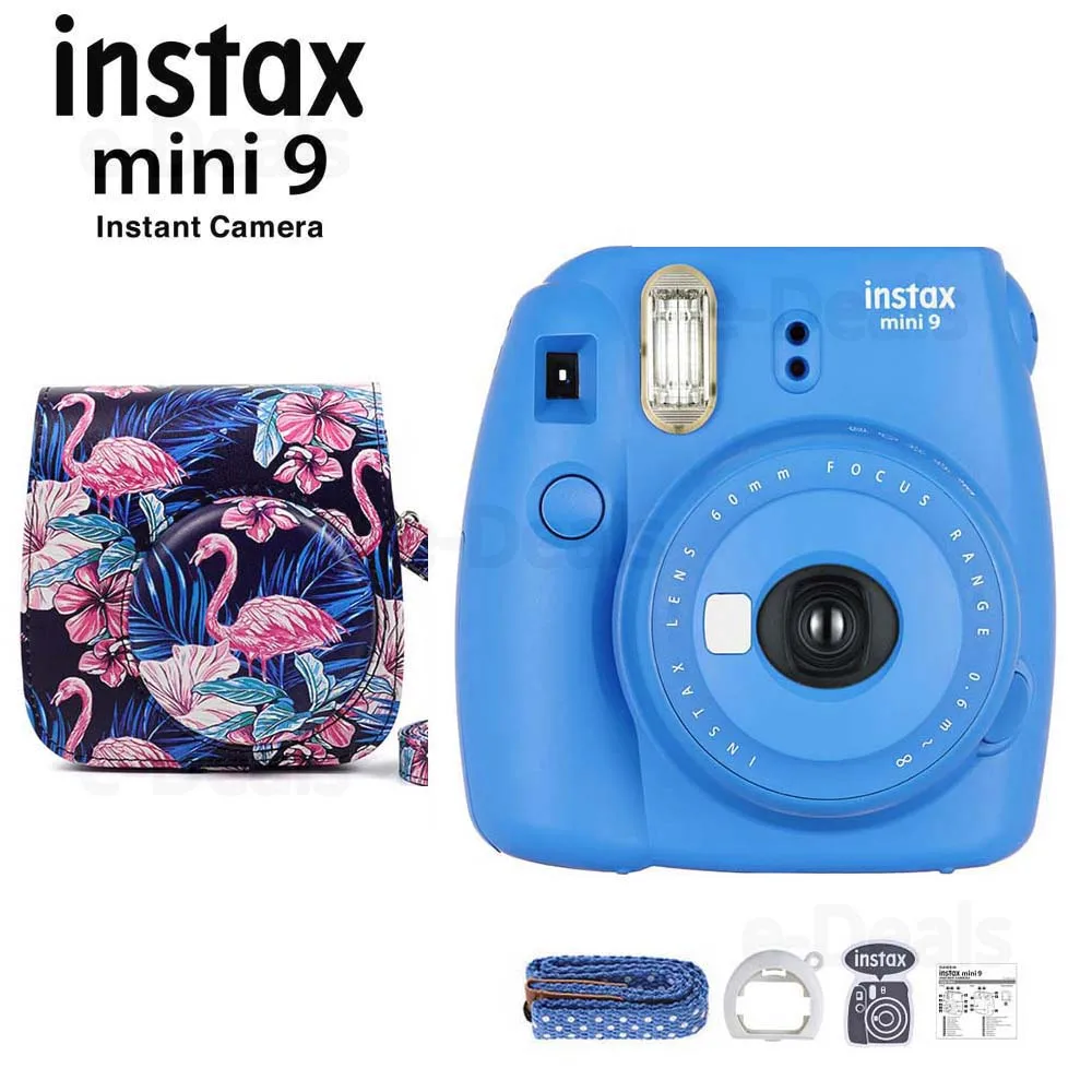 black flamingo case+cobalt blue camera