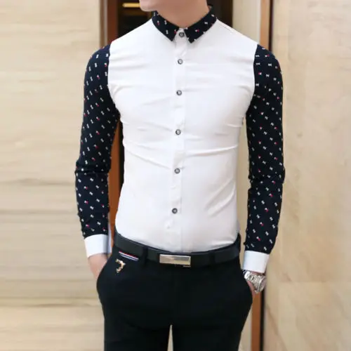 Fashion-Mens-Stylish-Luxury-Casual-Dress-Slim-Fit-T-Shirts-Casual-Long-Sleeve